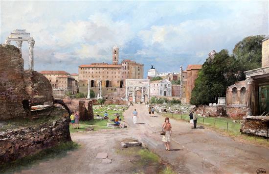 Clive Madgwick (1934-2005) Scapla Roma 24 x 35in.